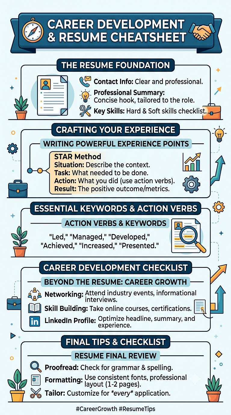 Career Development and Resume Cheatsheet