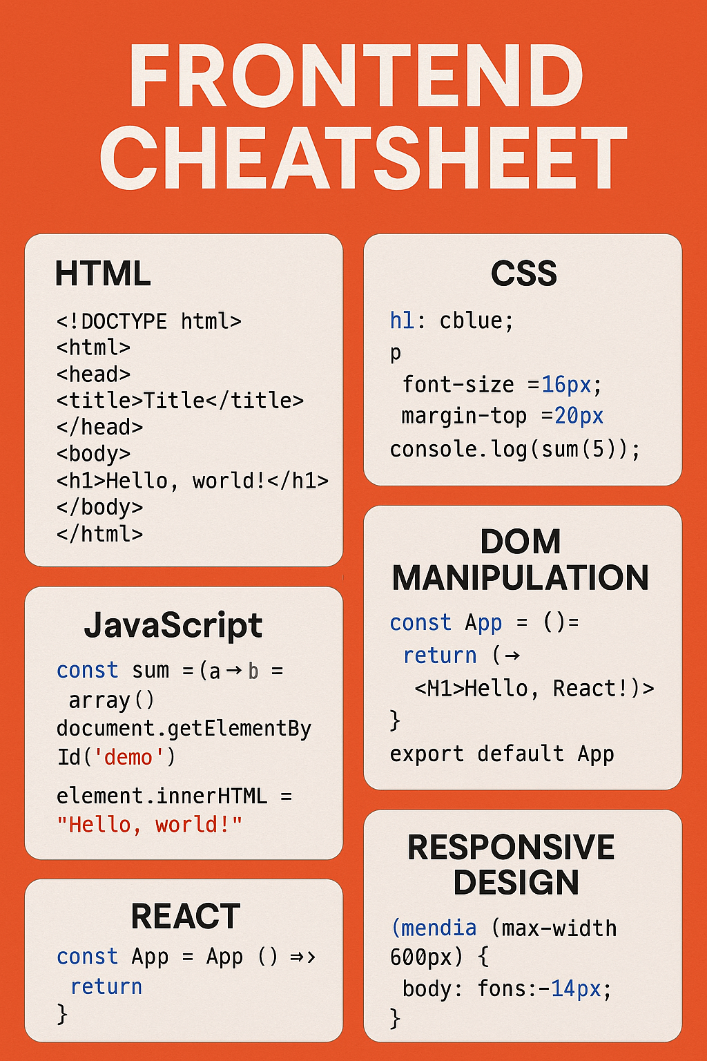 Frontend Cheatsheet