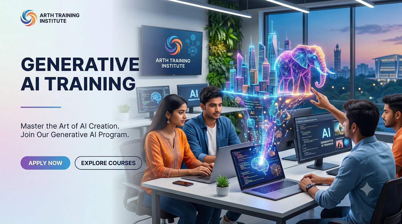 Generative AI and Prompt Engineering training classroom at Arth Training Institute, Vadodara