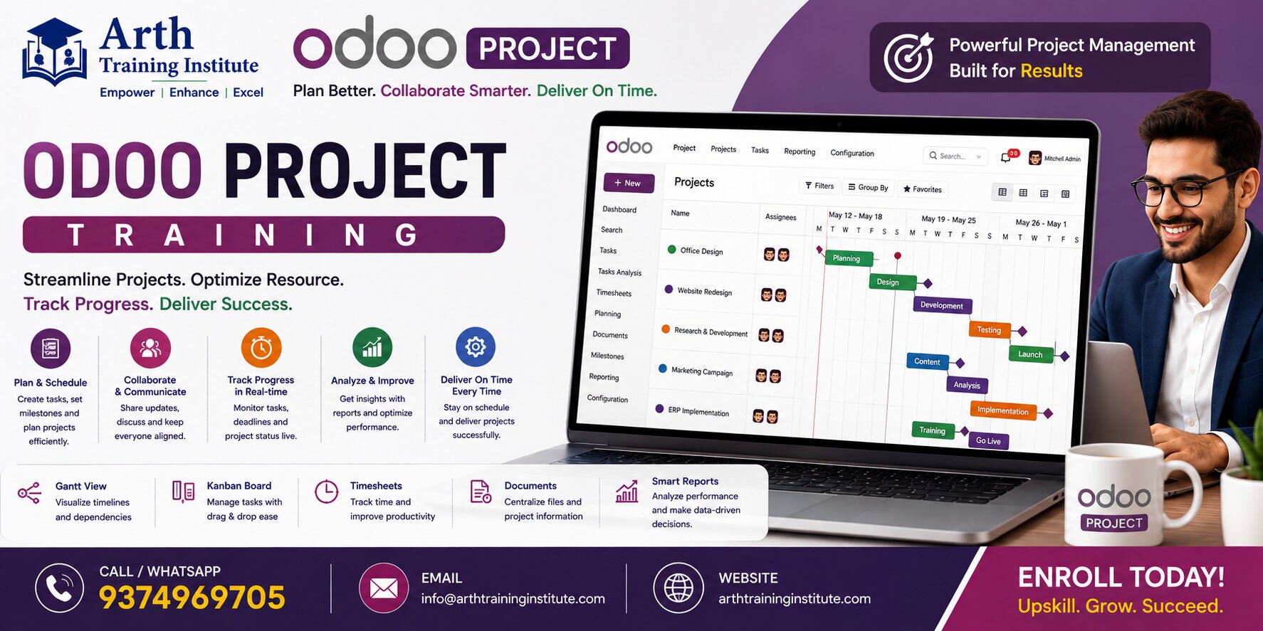 Odoo Project training classroom at Arth Training Institute, Vadodara
