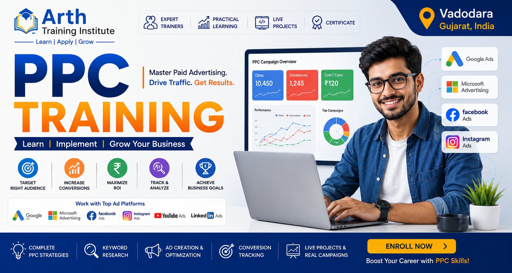 PPC training classroom at Arth Training Institute, Vadodara
