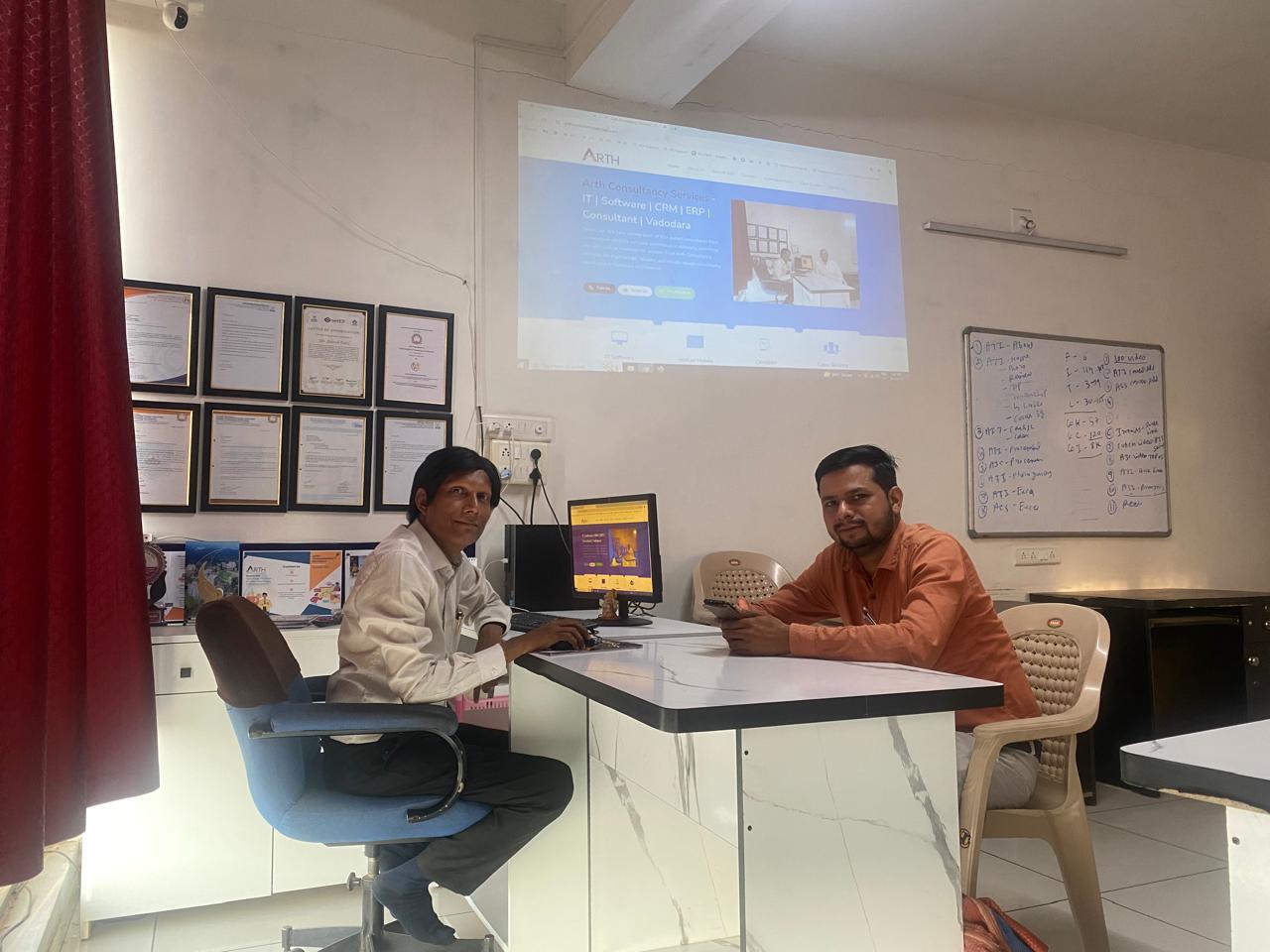 Zoho training classroom at Arth Training Institute, Vadodara